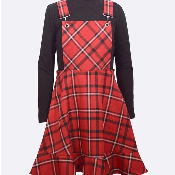 Bonnie Jean size 12 Cecelia Plaid Jumper - Picture 1 of 5